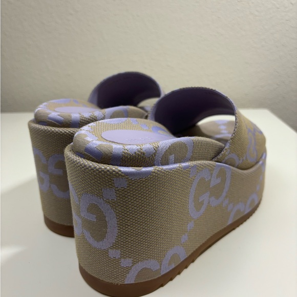 Gucci Jumbo GG Platform Mules Sandals Slide - Picture 4 of 9